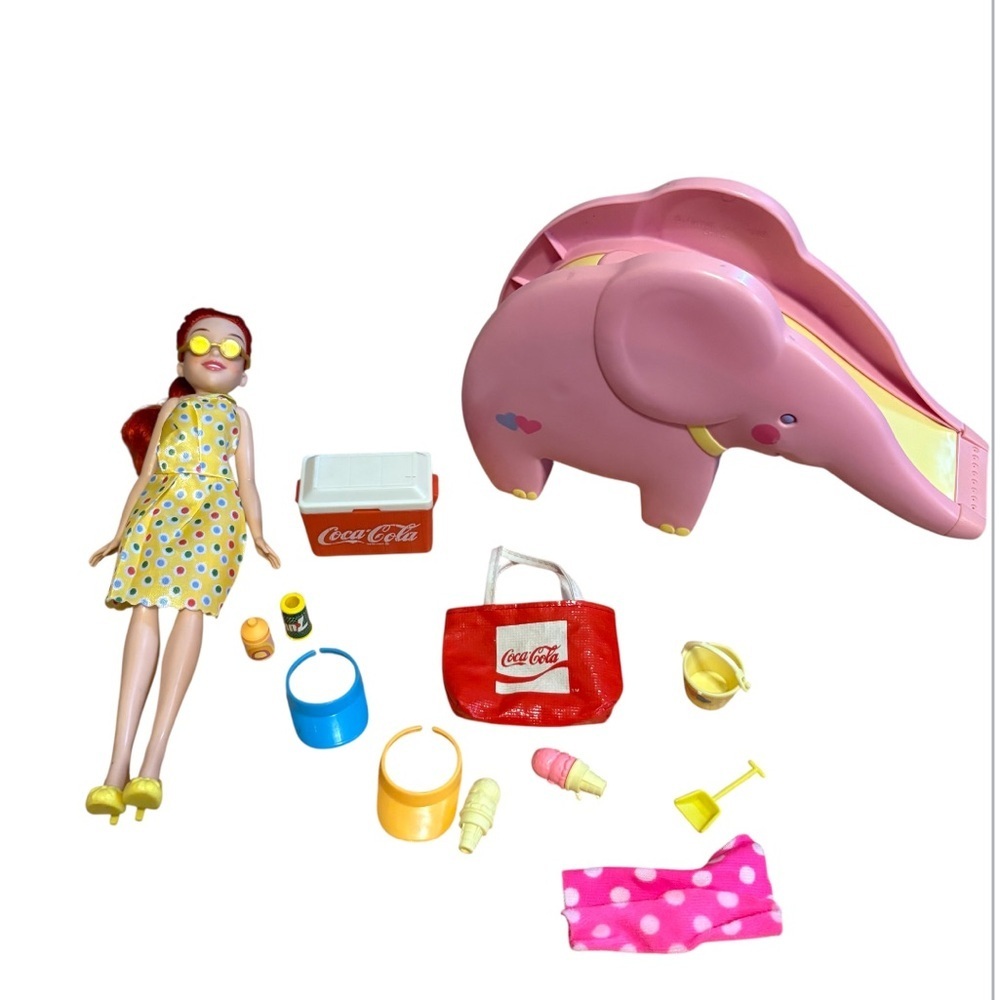 Barbie Vintage Coca Cola Cooler Bag Summer Set Heart Family Sunshine Fun